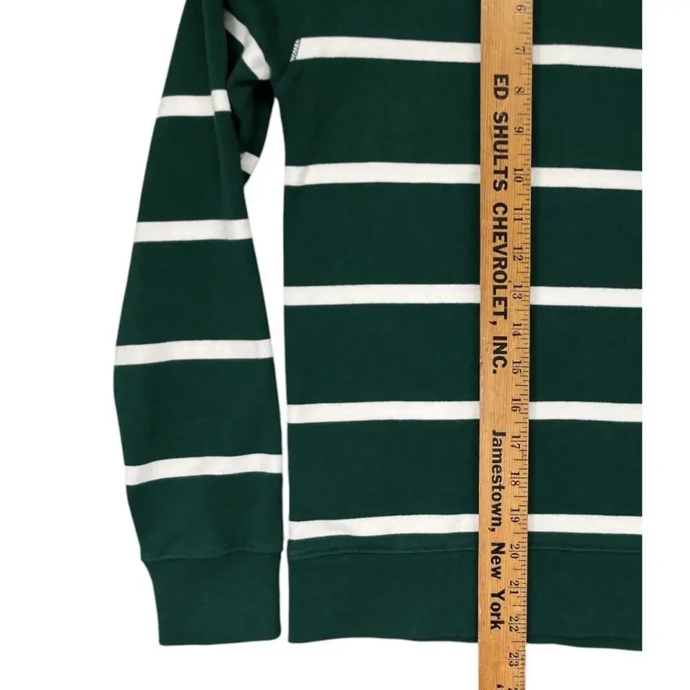 Polo Ralph Lauren Kids Boys Large 14-16 Quarter Zip Sweatshirt Striped Green